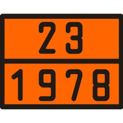 Табличка ДОПОГ - "Пропан" (UN 23 1978)