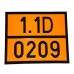Табличка ДОПОГ - "Тринитротолуол (ТНТ) сухой или увлажненный" (UN0209)