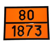 Табличка ДОПОГ - "Кислота хлорная с массовой долей кислоты более 50%, но не более 72%" (UN1873)