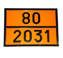 Табличка ДОПОГ - "Кислота азотная, кроме красной дымящей" (UN2031)