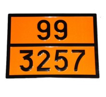 Табличка ДОПОГ - "Жидкость при повышенной температуре" (UN3257)