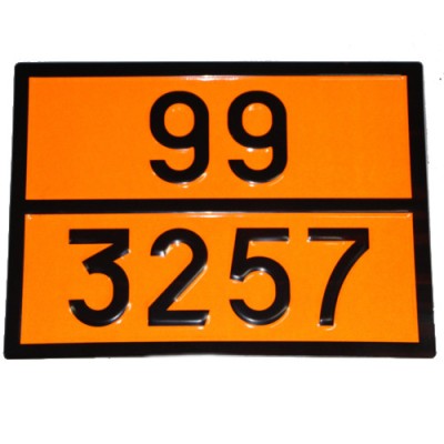 Табличка ДОПОГ - "Жидкость при повышенной температуре" (UN3257)