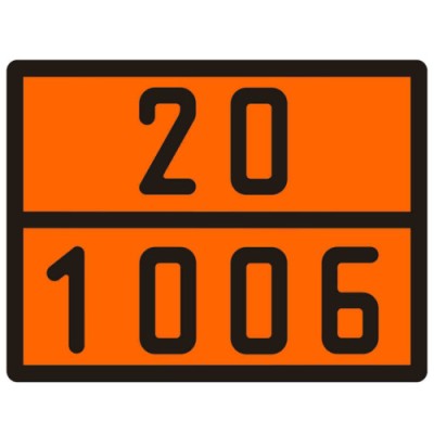 Табличка ДОПОГ - "Аргон сжатый" (UN1006)