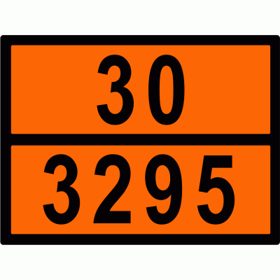 Табличка ДОПОГ (30/3295) ДИСТИЛЛЯТ ГАЗОВОГО КОНДЕНСАТА