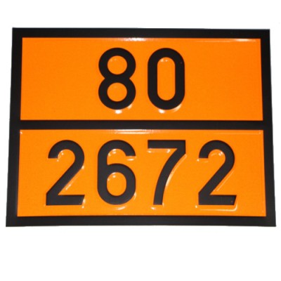 Табличка ДОПОГ - "Раствор аммиака" (UN2672)