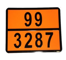 Табличка ДОПОГ - "Токсичная жидкость неорганическая" (UN3287)