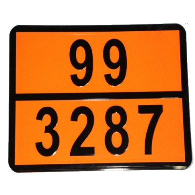 Табличка ДОПОГ - "Токсичная жидкость неорганическая" (UN3287)