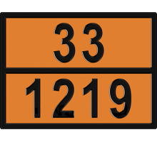 Табличка ДОПОГ - "Изопропанол (спирт изопропиловый)" (UN1219)