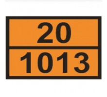 Табличка ДОПОГ - "Диоксид углерода" (UN1013)