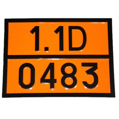 Табличка ДОПОГ - "Циклотриметилентринитрамин" (UN0483)