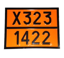 Табличка ДОПОГ - "Калия-натрия сплавы жидкие" (UN1422)