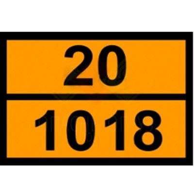 Табличка ДОПОГ - "Хлордифторметан (газ рефрижераторный R 22)" (UN1018)