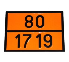 Табличка ДОПОГ - "Щелочная жидкость едкая" (UN1719)