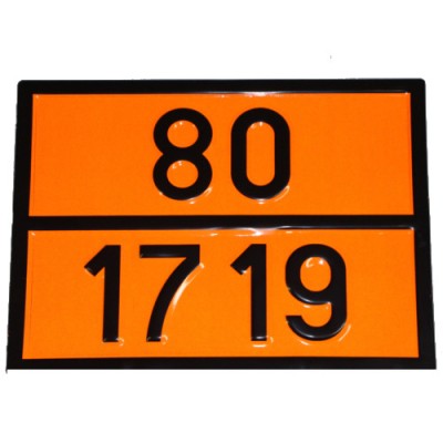 Табличка ДОПОГ - "Щелочная жидкость едкая" (UN1719)