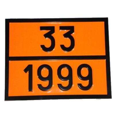 Табличка ДОПОГ - "Гудроны жидкие, включая дорожный битум и битум" (UN1999)