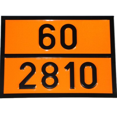 Табличка ДОПОГ - "Токсичная жидкость органическая" (UN2810)