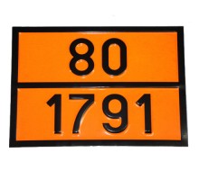 Табличка ДОПОГ - "Раствор гипохлорита" (UN1791)