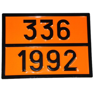 Табличка ДОПОГ - "Легковоспламеняющаяся жидкость, токсичная" (UN1992)