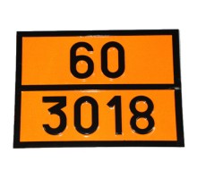 Табличка ДОПОГ - "Пестицид фосфорорганический жидкий токсичный" (UN3018)