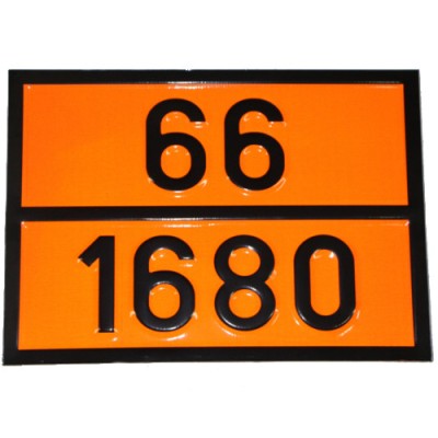 Табличка ДОПОГ - "Цианид калия твердый" (UN1680)