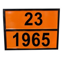 Табличка ДОПОГ - "Смесь газов углеводородных сжиженная" (UN1965)