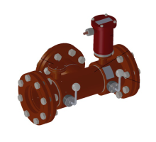 Трехходовой распределитель потока с электромагнитным приводом ДУ 100(ТРП-100Э)