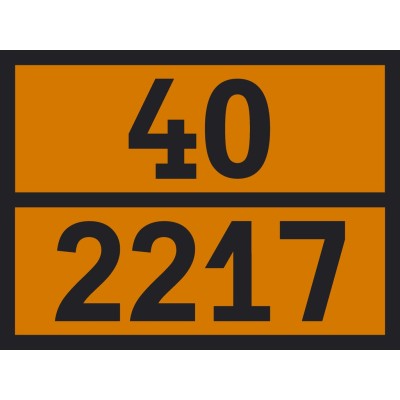 Табличка опасный груз 40-2217 ЖМЫХ не более 1.5%