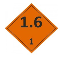 Знак "Подкласс 1.6 Взрывчатые вещества"