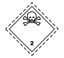 Знак "Класс 2.3. Токсичные газы"