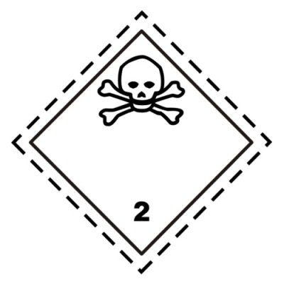 Знак "Класс 2.3. Токсичные газы"