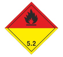 Знак "Подкласс 5.2. Окисляющие вещества или органические пероксиды"