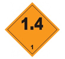 Знак "Подкласс 1.4. "Взрывчатые вещества"