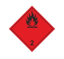 Знак "Класс 2. Легковоспламеняющиеся газы"