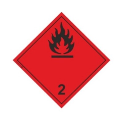 Знак "Класс 2. Легковоспламеняющиеся газы"