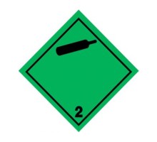 Знак "Класс 2.2 Невоспламеняющиеся, нетоксичные газы"