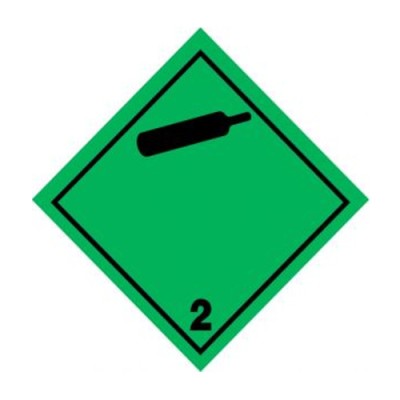Знак "Класс 2.2 Невоспламеняющиеся, нетоксичные газы"